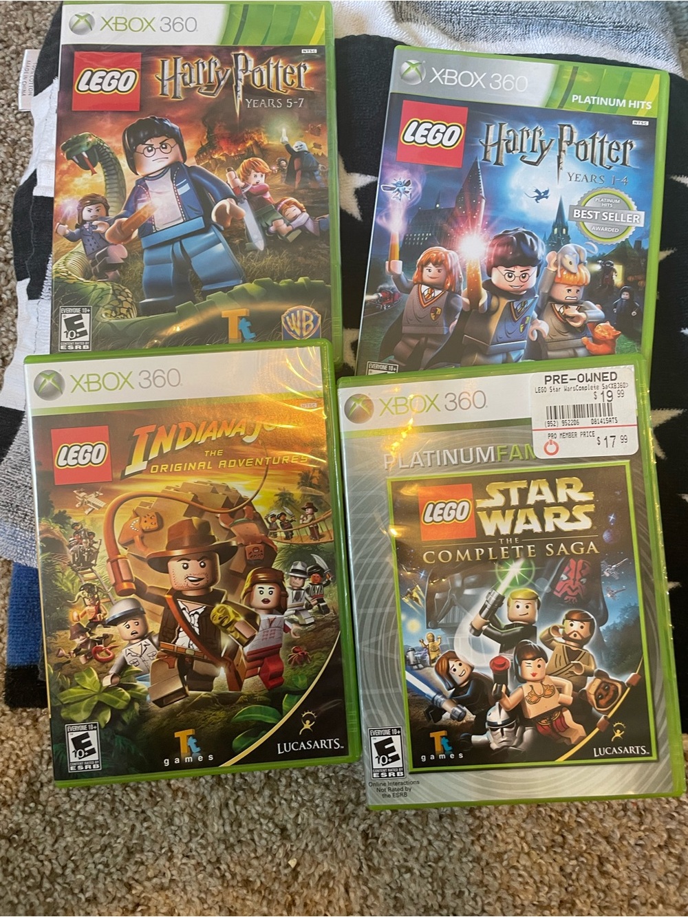 LEGO Xbox 360 Game Lot - Harry Potter, Star Wars, Indiana Jones there are 4 gam